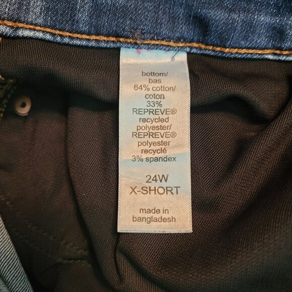 Maurices Jeans Size 24 W XS Everflex Slim Bootcut Mid Rise Tummy Control Ripped - Picture 5 of 10